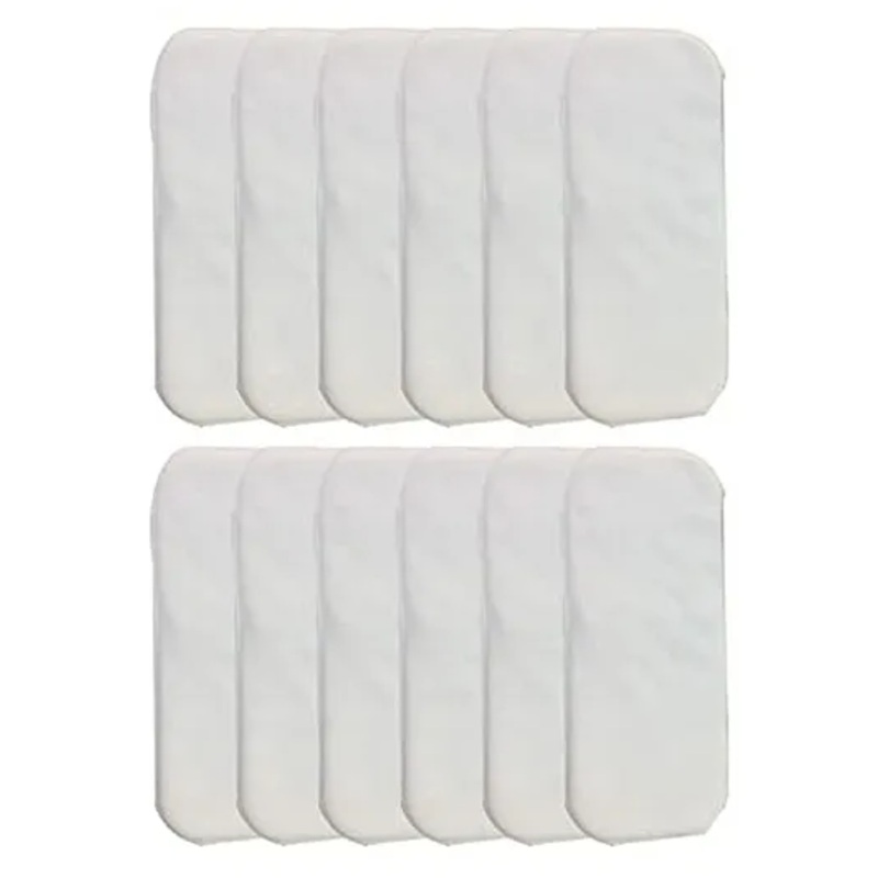 Chinmay Kids Baby Insert Pads Reusable Soft 5 Layers Inserts For Baby Cloth Diaper High Absorbing Washable Liners Set Of 12 – White