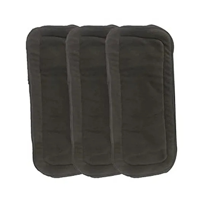 Chinmay Kids Baby Insert Pads Reusable Soft 5 Layers Inserts For Baby Cloth Diaper High Absorbing Washable Liners Set Of 3 – Black