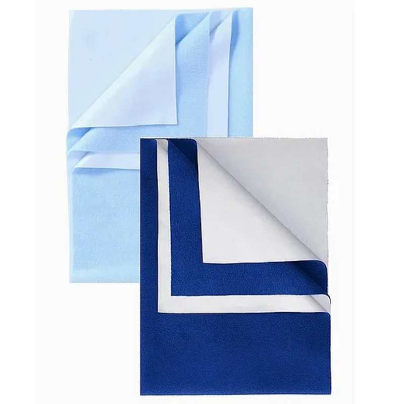 Elementary Smart Dry Waterproof Small Bed Protector Sheet Pack of 2 – Light & Dark Blue