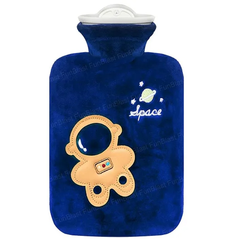 FunBlast Cartoon Design Hot Water Bag with Soft Cover 1000 ml – Blue