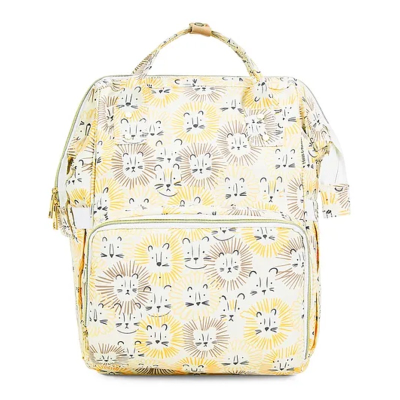 Haus & Kinder Art on Canvas Chic Diaper Bag Backpack for New Parents Capacity 20 L Roarsome- Yellow