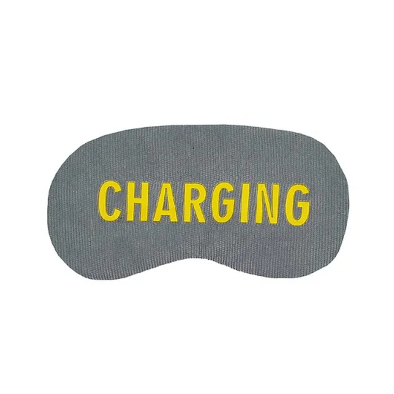 Jenna Charging Grey Printed Sleeping Eye Mask