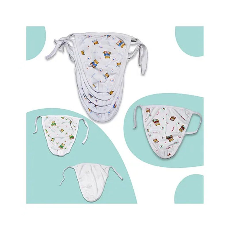 Little Boo New Born Baby Cotton U Shaped Washable and Reusable Cloth Nappy Pack of 10 – Multicolour