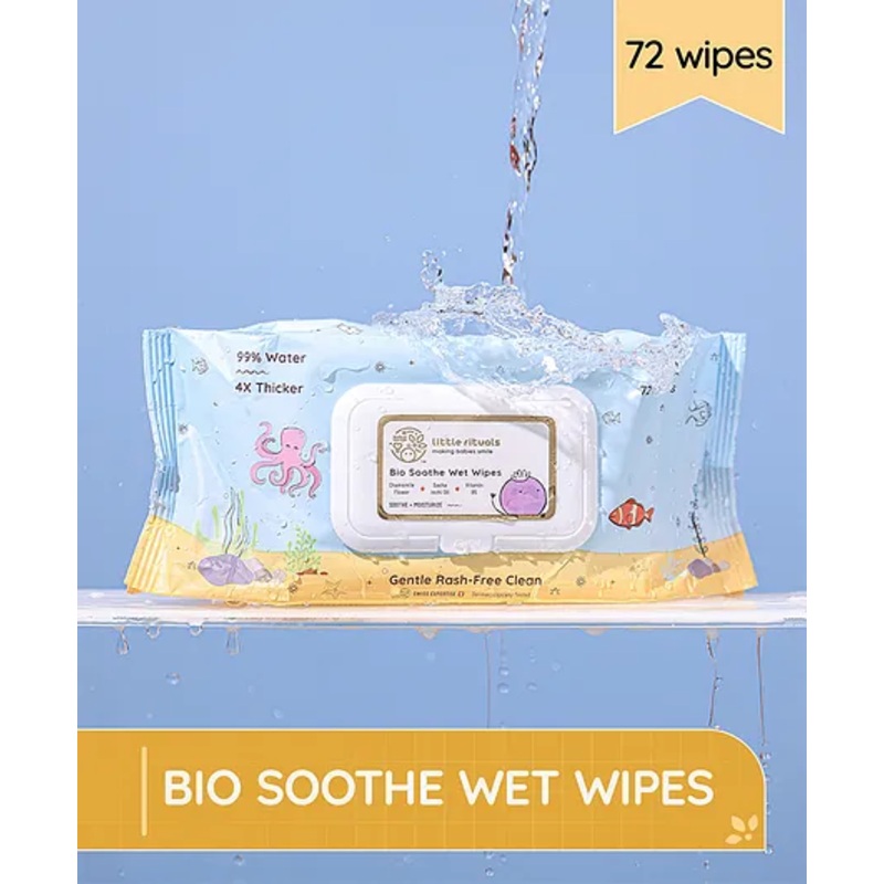 Little Rituals Bio Soothe Wet Wipes 72 Pieces – Pack of 1