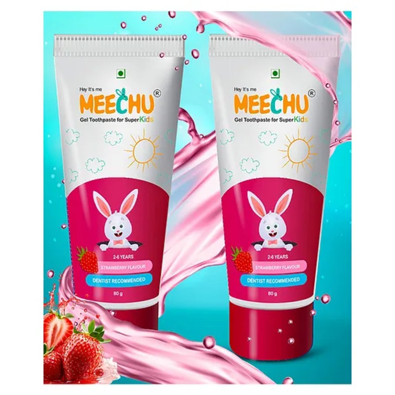 Meechu Baby Toothpaste Strawberry Pack of 2 – 160 g