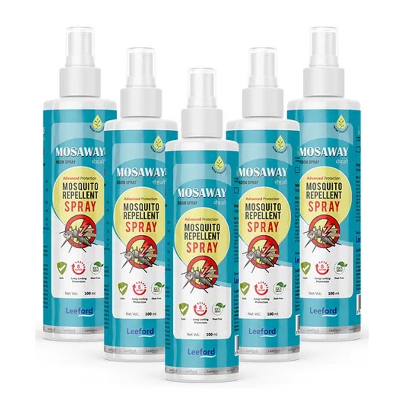 MOSAWAY Mosquito Repellent Spray for 8+ hours Protection Pack of 5  (100 ml)