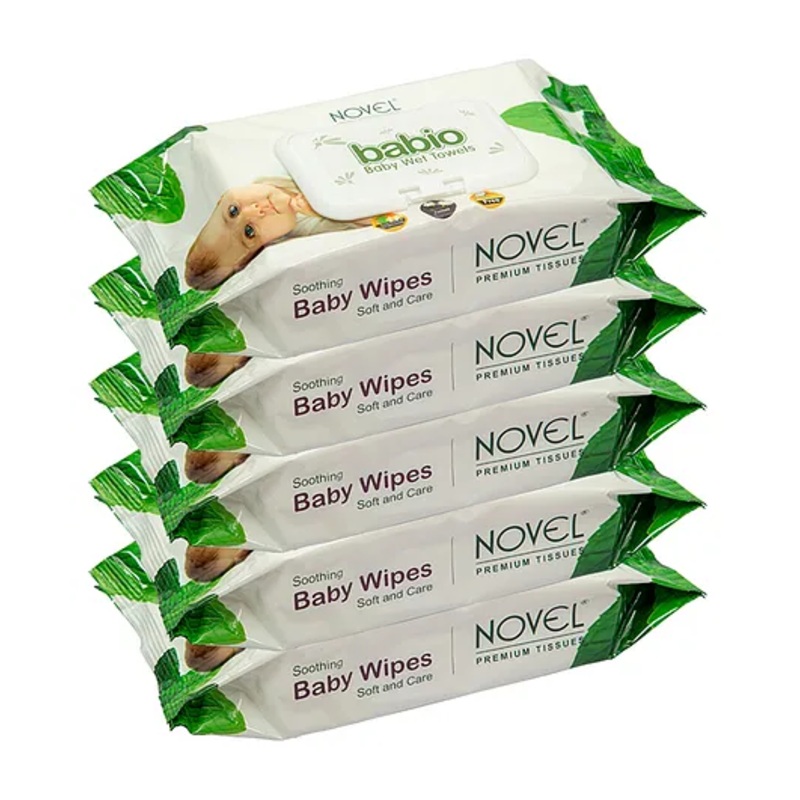 Novel Baby Wipes Pack of 5 – 80 Pieces Each