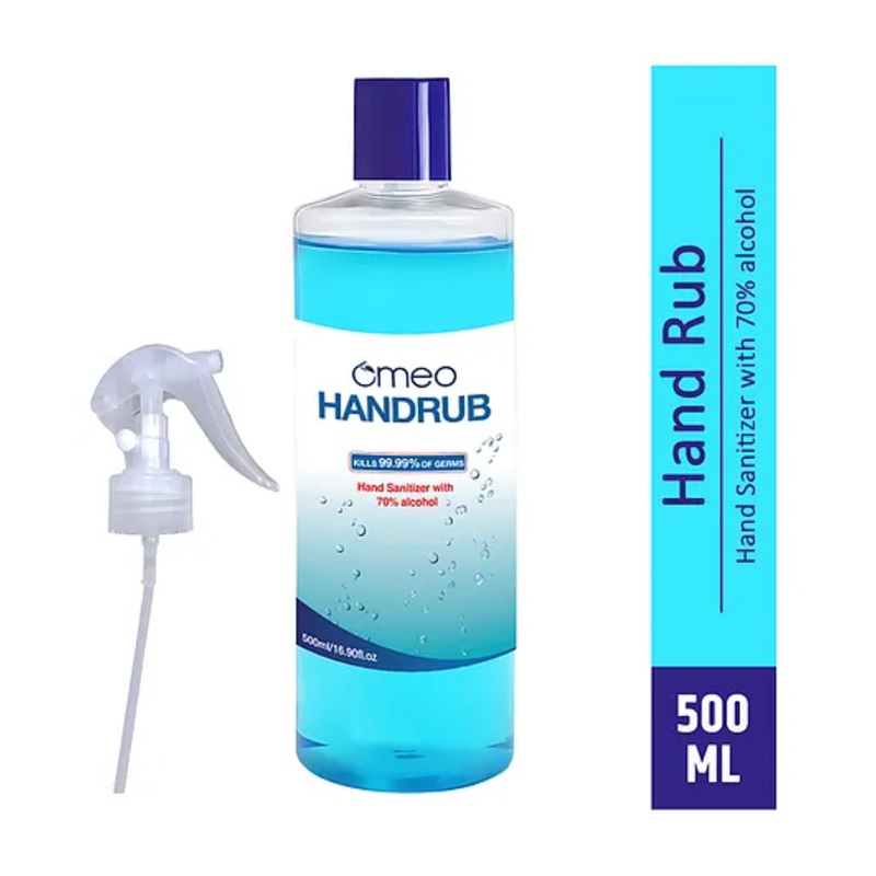 Omeo Alcohol Based Instant Hand Rub Sanitizer With Spray  500ml