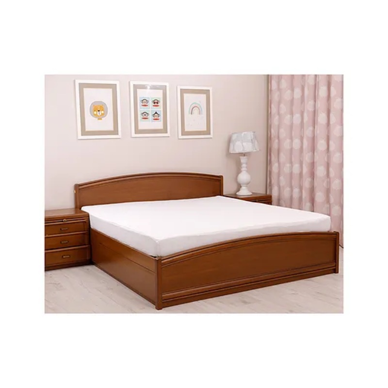 Tidy Sleep Mattress Topper Waterproof Bed Protector Terry Cotton Skirting Upto 14 Inch Single – White