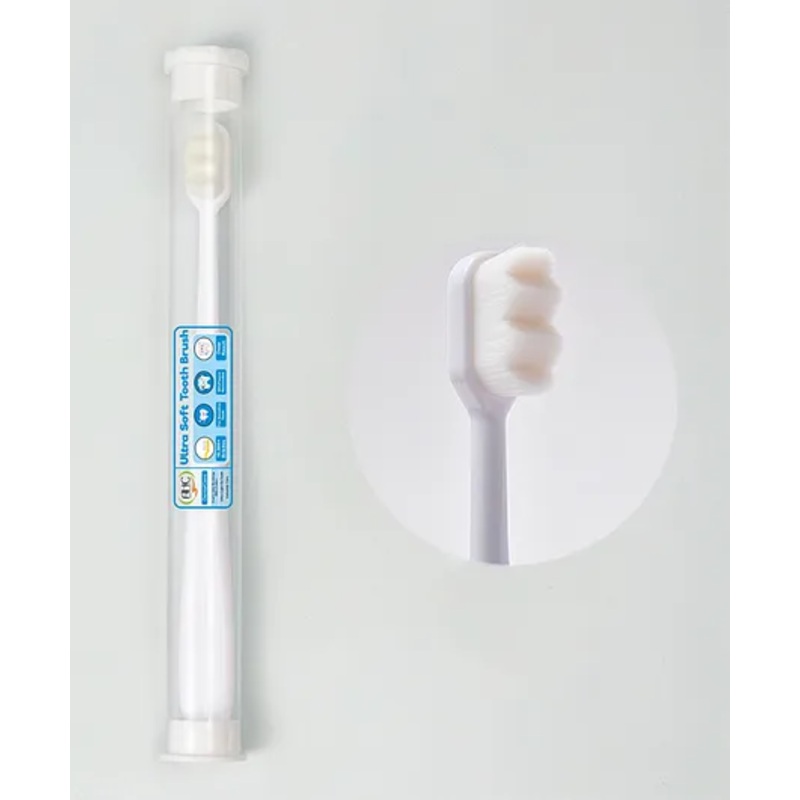 Zikku Baby Ultra Soft Nano Bristles Toothbrush With Tongue Cleaner – White