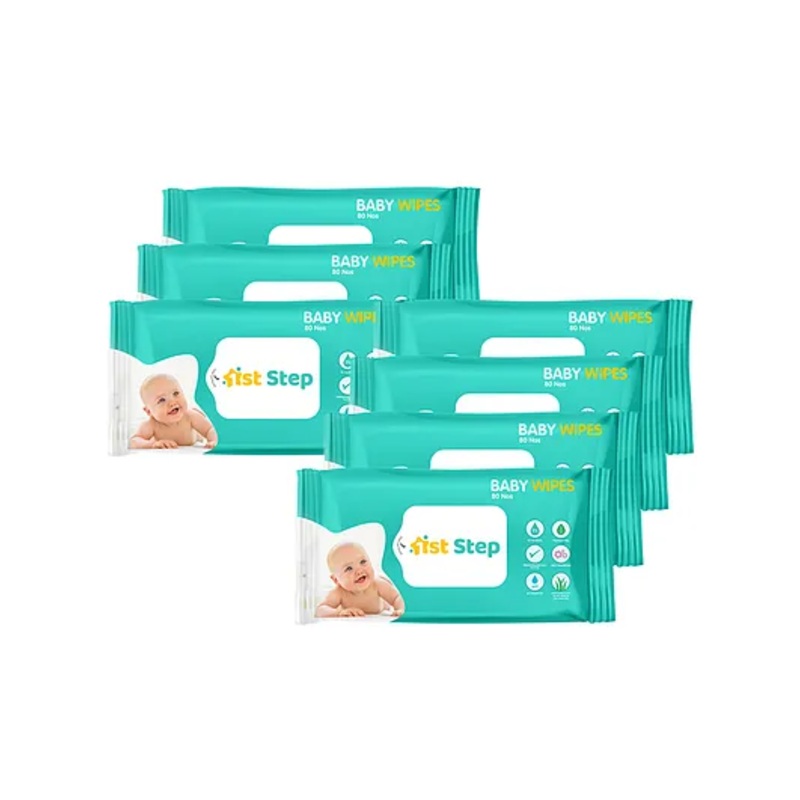 1st Step Baby Wet Wipes Enriched and Aloe Vera and Jojoba Oil 72 Wipes Pack of 7 – 560 Wipes