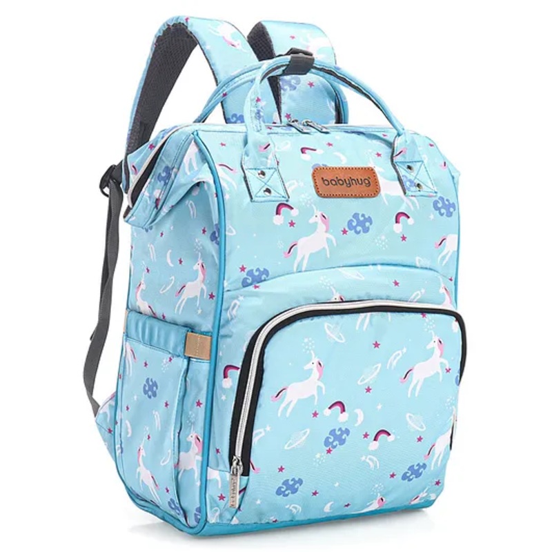 Babyhug Diaper Backpack Unicorn Print – Blue