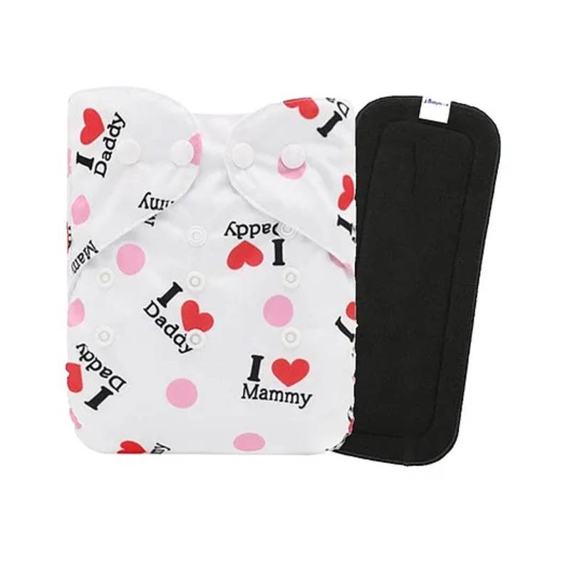 Babymoon Washable & Reusable Cloth Diaper Pocket with Insert – Pink