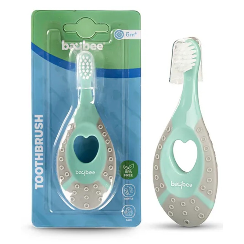 Baybee Ultra Soft Bristle Toothbrush BPA Free Easy Grip Non Toxic Baby Gum Care Toothbrush for Infant & Toddler – Green