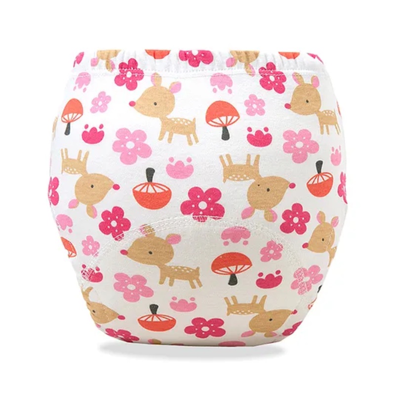 Bembika Babies Cotton Potty Training Pants Mushroom  Printed  Medium – White