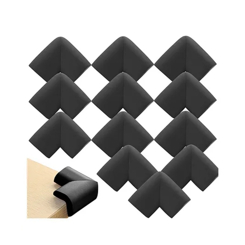 Bembika L-Shaped Baby Safety Corner Protector Pack of 12 – Black