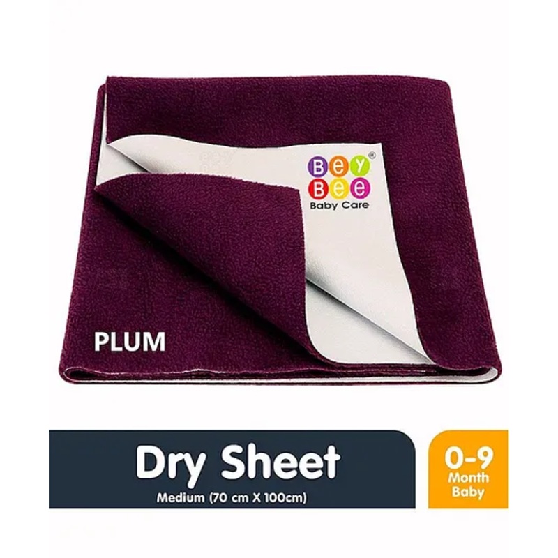 Bey Bee Waterproof Bed Protector Dry Sheet Medium – Plum