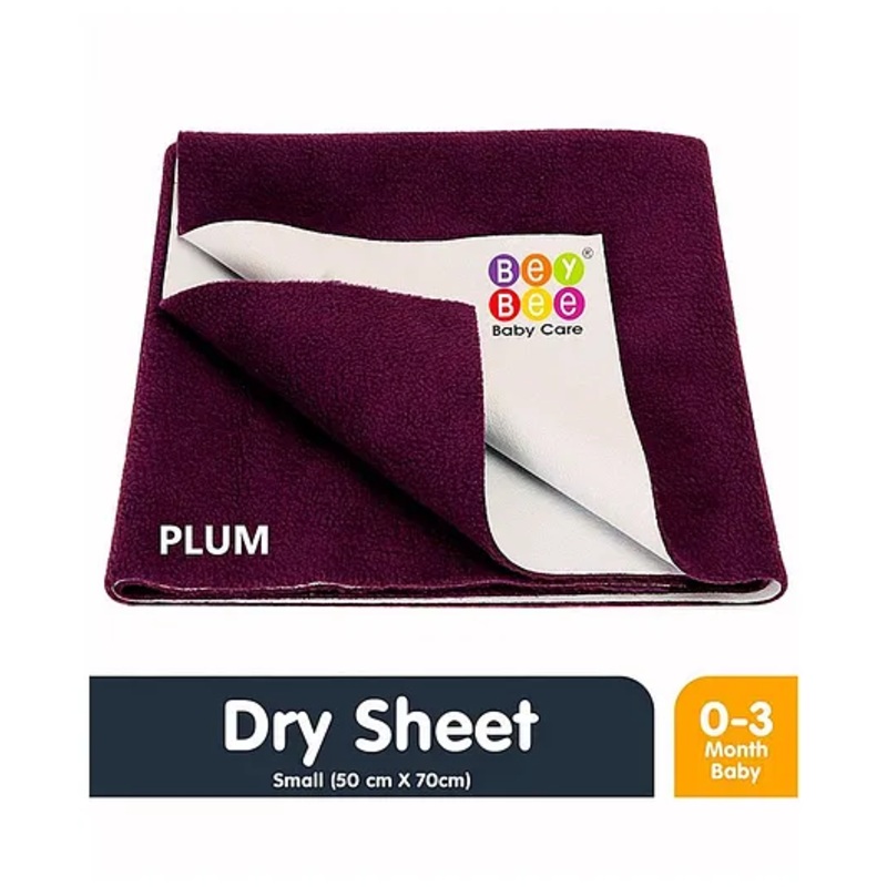 Bey Bee Waterproof Bed Protector Dry Sheet Small – Plum