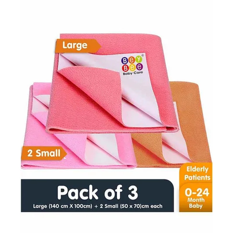 Bey Bee Waterproof Mattress Protector for Baby Product Salmon – Rose Pink and Peach