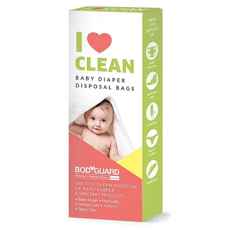 BodyGuard I Love Clean Baby Diaper Disposal Bags – 15 Bags