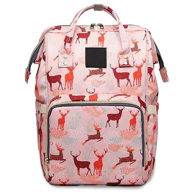 Chinmay Kids Large Capacity Mother Bag Diaper Backpack with Insulated Bottle Storage Diaper Bag – Pink