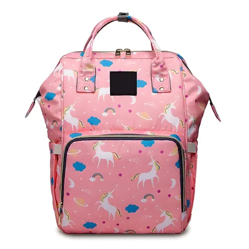 COZY VIBES Multifunctional Travel Pink Unicorn Baby Cute Large Capacity Packaging Baby Diaper Bagpack-PACK OF 1-COLOR MAY VARY