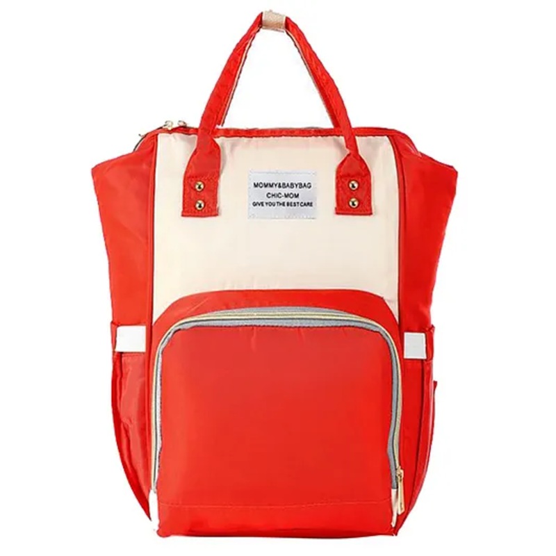 House of Quirk  Diaper Bag Maternity Backpack –  Red & Beige