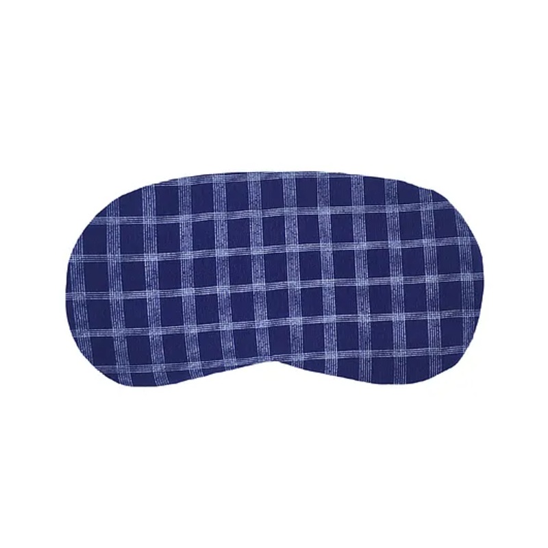Jenna Check DarkBlue Printed Sleeping Eye Mask