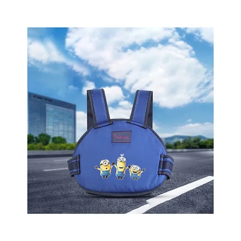 Magic Seat 2 Wheeler Kids Safety Belt Minion Print – Blue