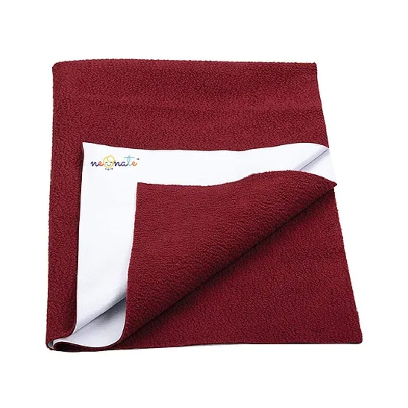 NeonateCare Quick DrySheetsWaterproof Baby Bed Protector Dry Sheet for Babies (Medium, Maroon)