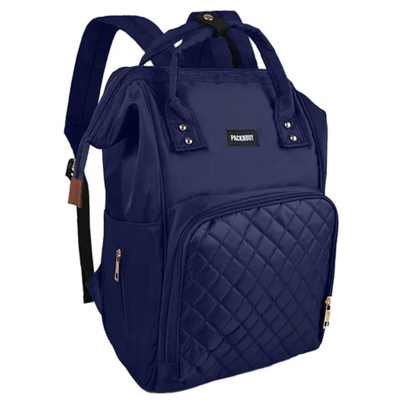 PACKNBUY Diaper Bag Backpack Stylish Multiuse Baby Bag for Travel – Dark Blue