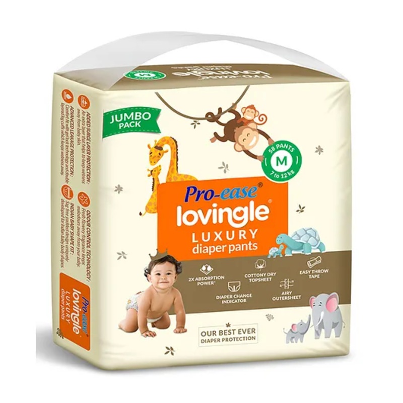 Pro ease Lovingle Luxury Diaper Pants Medium – 58 pieces