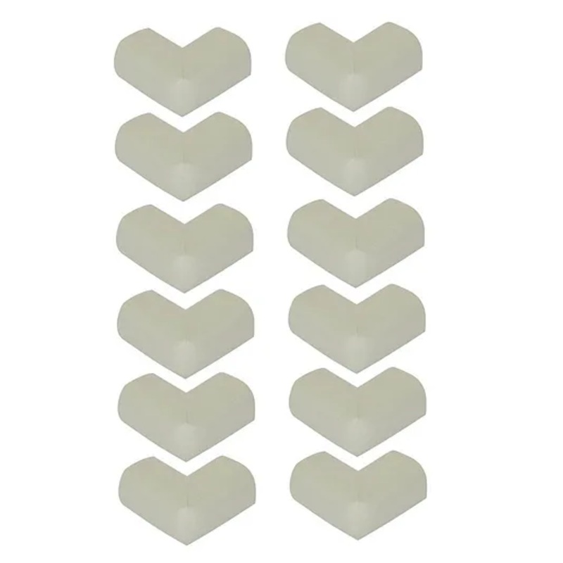 Safe-O-Kid High Density L-Shaped Medium Corner Cushions White – Pack of 12