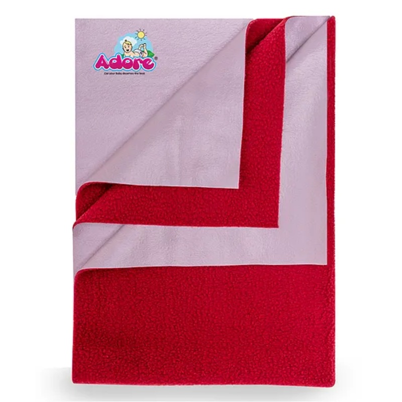 Adore Advanced Insta Dry Water Absorbent Baby Bed Protector Sheet Large – Red