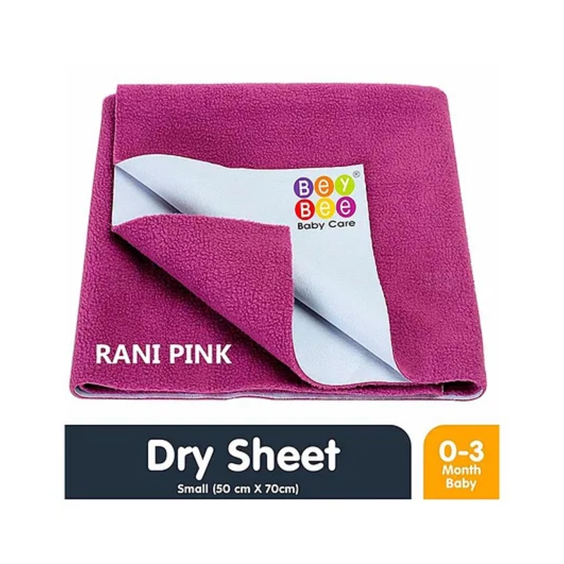 Bey Bee Waterproof Bed Protector Dry Sheet Small – Rani Pink