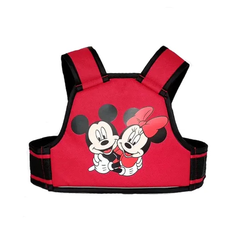 Chinmay Kids Safety Belt for Two Wheeler with Reflective Strips Adjustable Safety Harness- Red