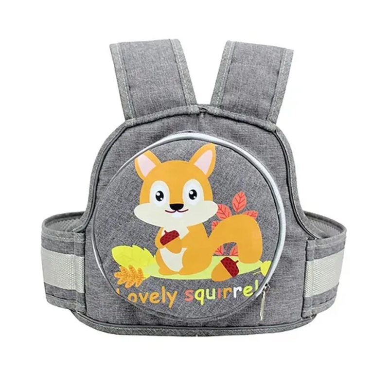 Chinmay Kids Safety Belt for Two Wheeler with Reflective Strips Portable Adjustable Safety Harness – Grey