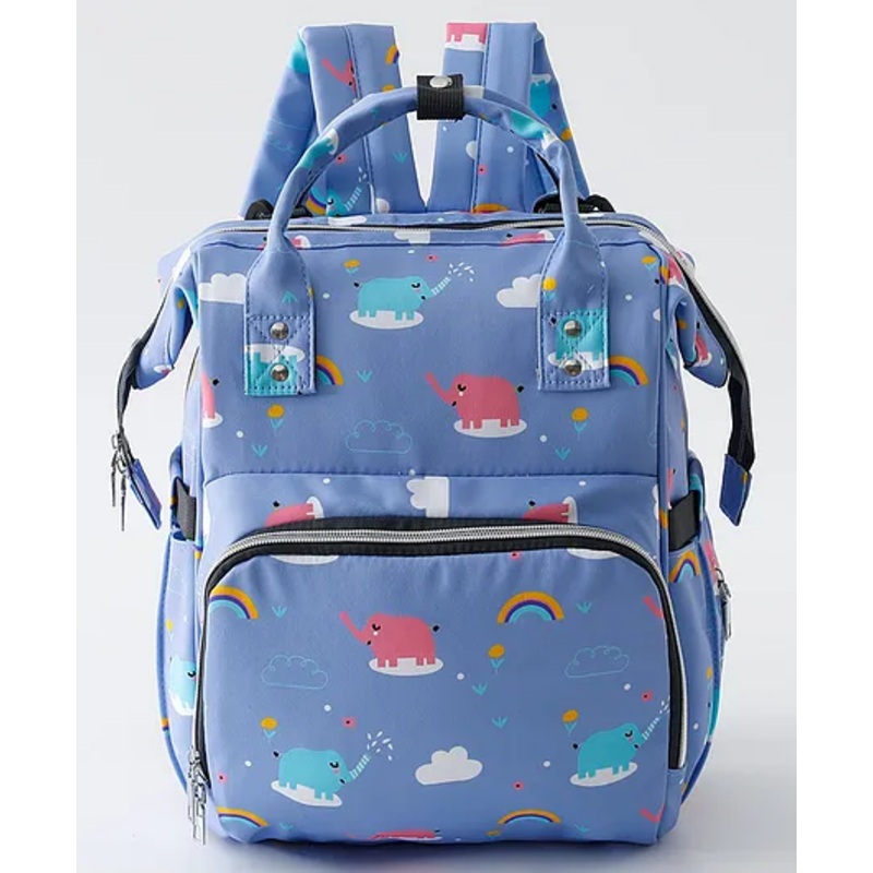 Fab N Funky Ele-Fun Adventures Multipurpose Diaper Backpack – Blue
