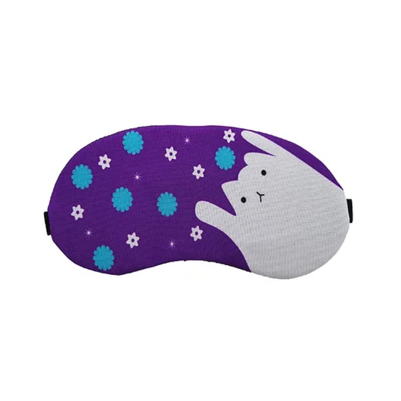 Jenna Purple Face Printed Sleeping Eye Mask