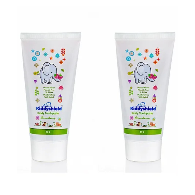 Kiddyshield Oral Care Toothpaste for Kids & Babies Strawberry 80 g (Pack of 2)