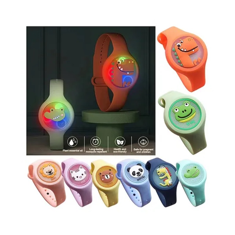 Luvlittle Mosquito Repellent Bands with Led Light Up Insect & Bug Pest Repeller Waterproof Bracelet Pack of 2 – MultiColour