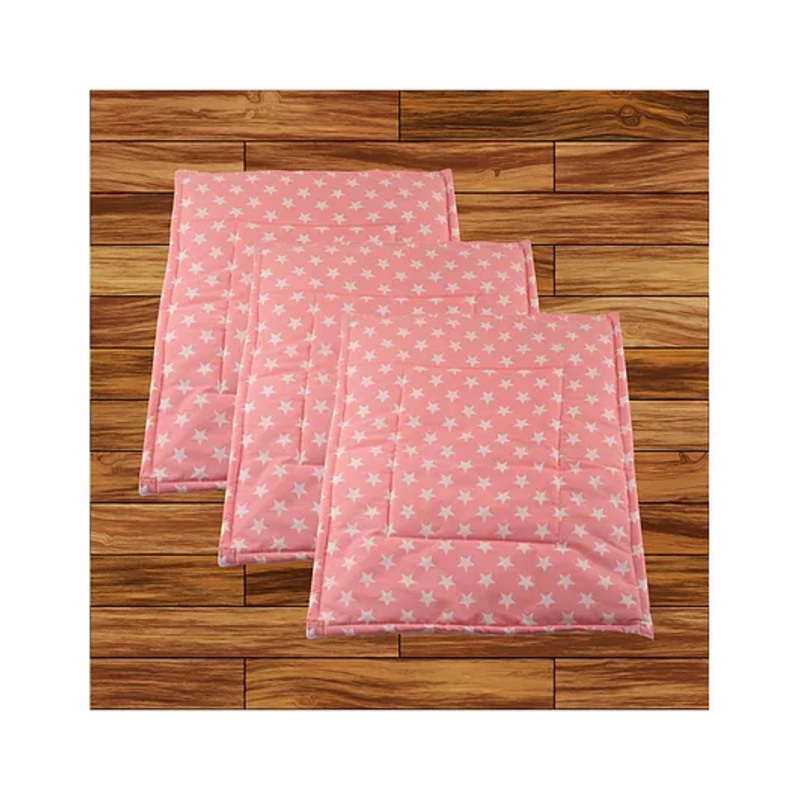Mittenbooty Diaper Changing Mat Set of 3 with Removable Waterproof Sheet Star Print- Pink