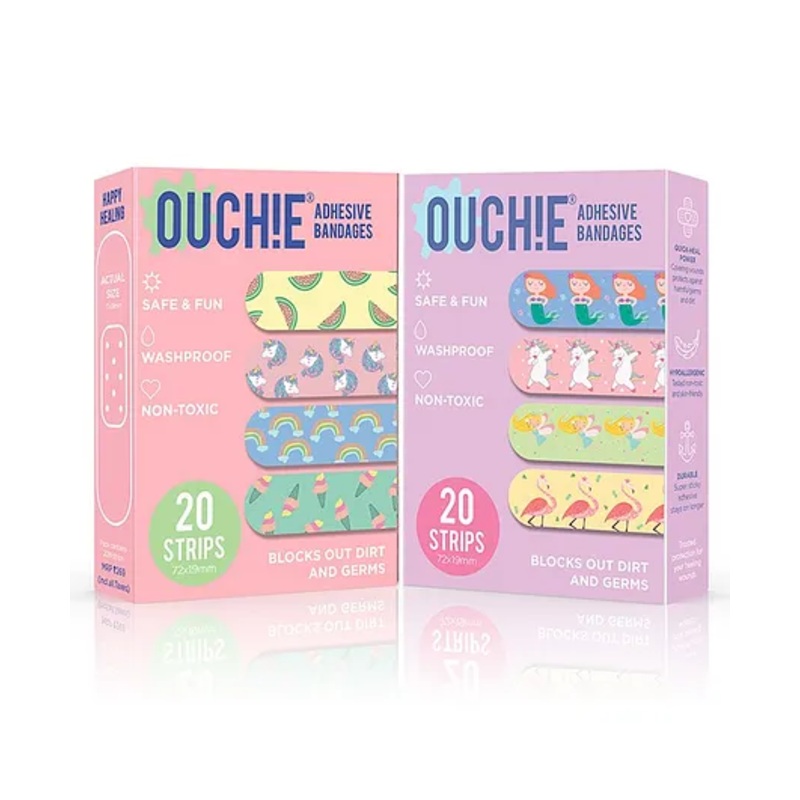 Ouchie Adhesive Bandages Pack Of 2 – 20 Strips Each