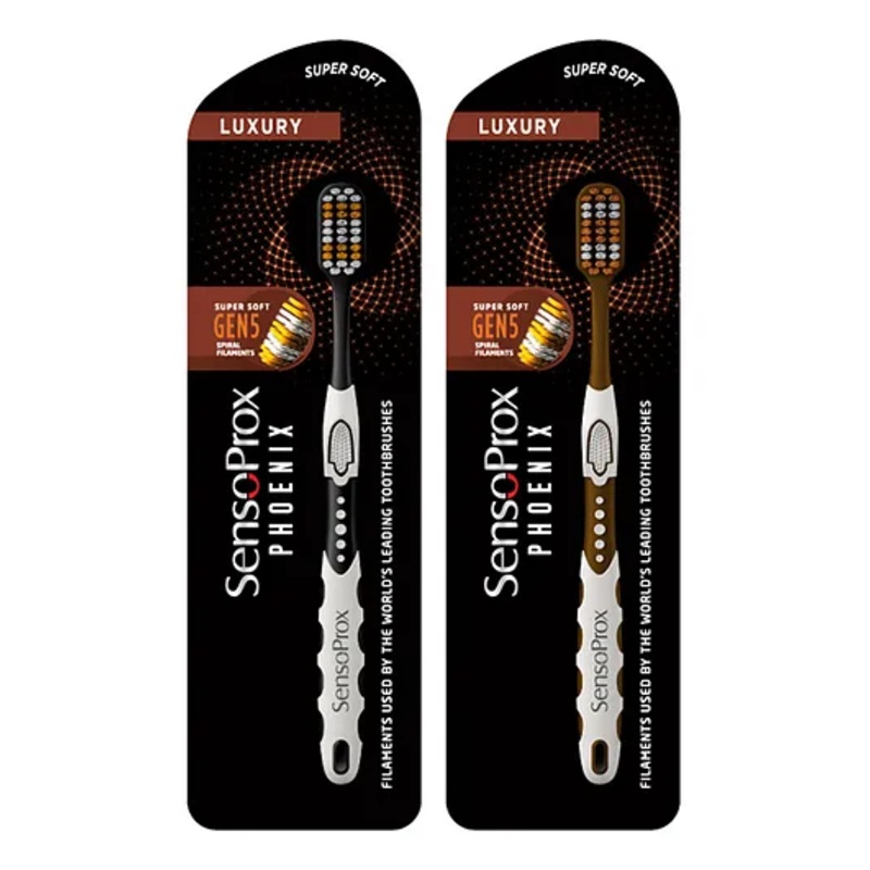 SensoProx Phoenix Toothbrush Pack of 2 – Black & Brown