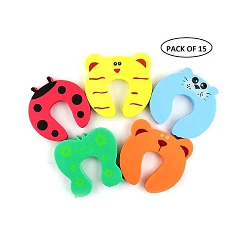Syga Children Safety Foam Door Stopper Pack Of 15 – Multicolor