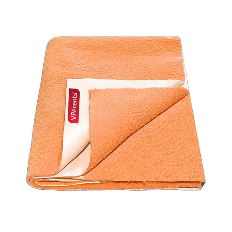 VParents Chubby Cheeks Water Proof Baby Bed Protector Reusable Dry Sheet Large – Orange