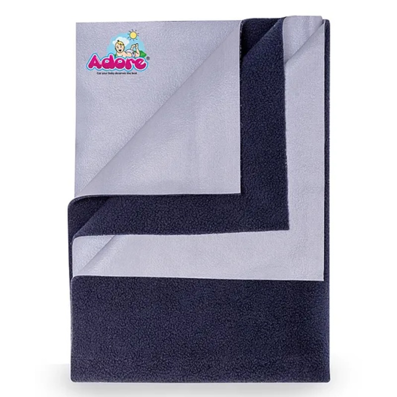 Adore Advanced Insta Dry Water Absorbent Baby Bed Protector Sheet Large – Blue
