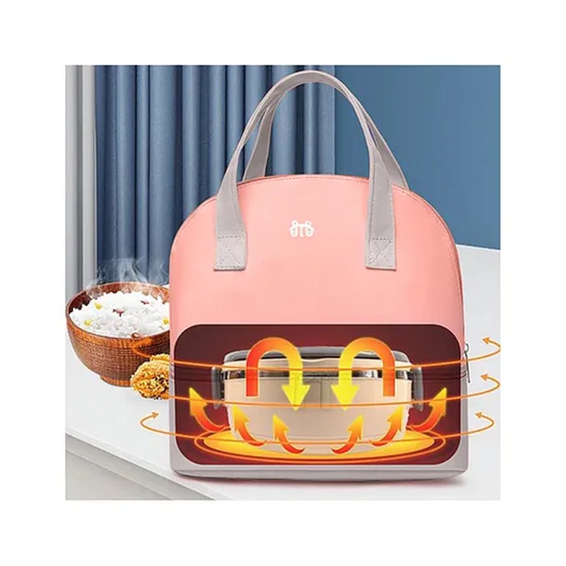 Babymoon Milk Preservation Baby Moms Mothers Diaper Bag Portable Travel Insulated Milk Bottle Container Storage Cooler Bag – Peach&Grey