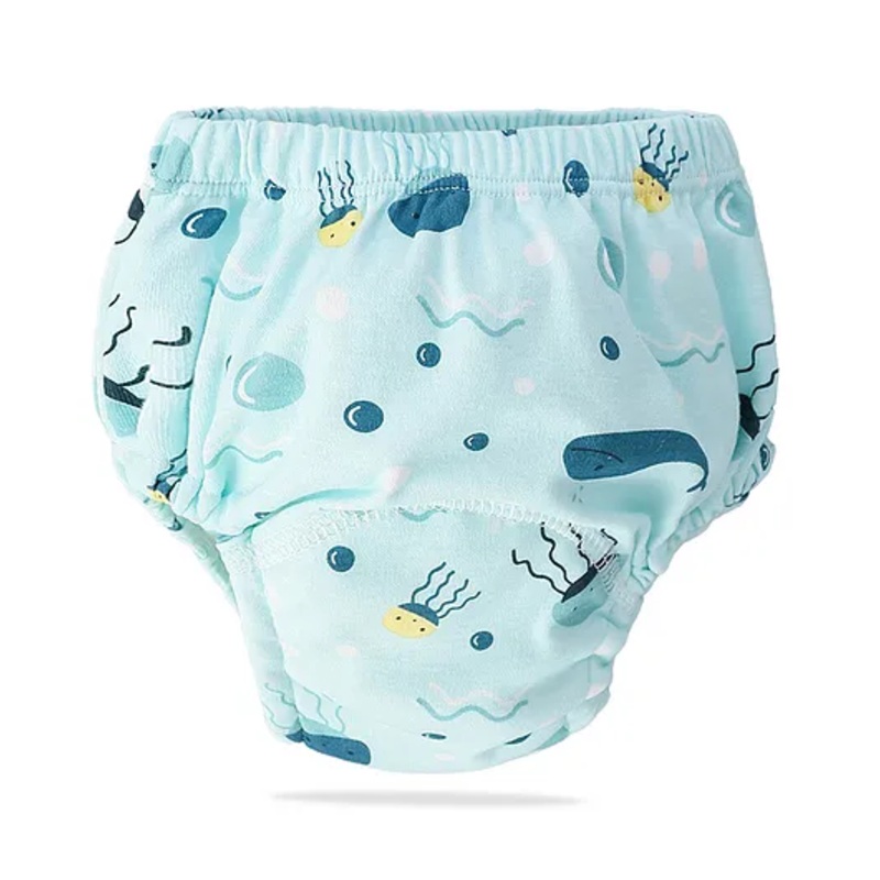 Bembika Babies Cotton Potty Training Pant Underwater World Print Medium – Multicolor