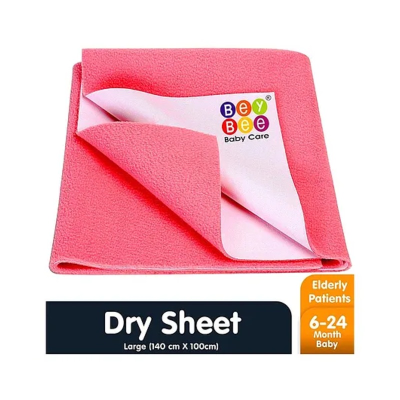 Bey Bee Waterproof Bed Protector Dry Sheet Large – Salmon Rose